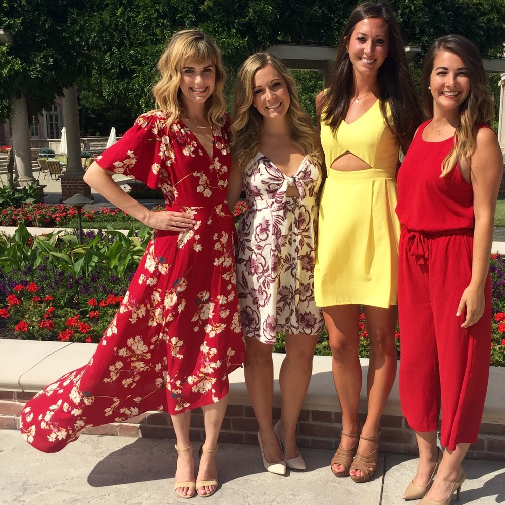Red Floral Akira Wrap Dress